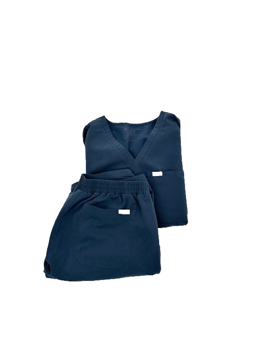 Figs Yola Skinny Scrub Pants/ Catarina One-Pocket Scrub Top Set Blue Size Medium